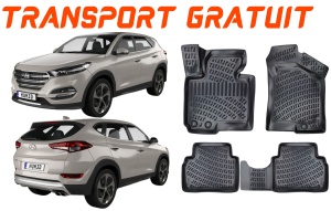 Hyundai Tucson II 2010-2015 Set 4 covorase auto din cauciuc tip tavita premium line 3D accesorii pentru autoturismul tau - masina v243382