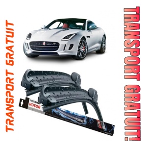 Jaguar F-Type Set 2 stergatoare parbriz pentru parbriz compatibile cu Jaguar F-type fabricat incepand cu 2012, breloc Hella (52.5 cm / 52.5 cm)