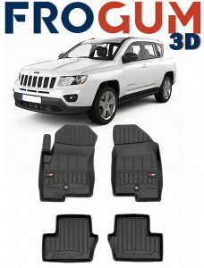 Jeep Compass I, Suv, Din 07.2007 - 07.2017 , Set Covorase Auto Tip Tavita Premium 3D, din cauciuc accesorii pentru autoturismul tau - masina v170350