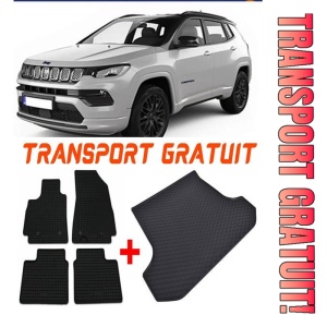 Jeep Compass II (Mp) 4Xe din 07.2020 - Prezent Suv *1 , Set Covorase + tavita portbagaj auto