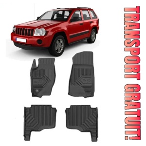 Jeep Grand Cherokee III Din 2005 - 2010, Suv , Set Covorase Auto Tip Tavita Premium 3D, din cauciuc