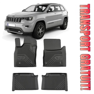 Jeep Grand Cherokee IV Din 10.2010 - Prezent, Suv , Set Covorase Auto Tip Tavita Premium 3D, din cauciuc