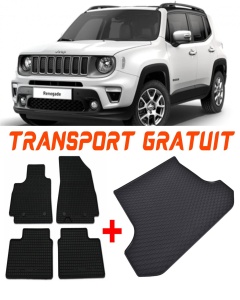 Jeep Renegade Set Covorase + tavita portbagaj auto Jeep Renegade MHEV fabricatie 2021 - prezent, caroserie suv accesorii pentru autoturismul tau - masina v2128