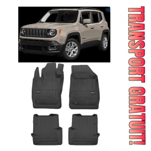 Jeep Renegade, Suv, Din 09.2014 - 06.2018 , Set Covorase Auto Tip Tavita Premium 3D, din cauciuc