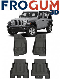 Jeep Wrangler, Suv, Din 11.2017 - Prezent , Set Covorase Auto Tip Tavita Premium 3D, din cauciuc accesorii pentru autoturismul tau - masina v170281