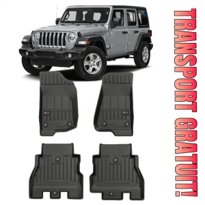 Jeep Wrangler, Suv, Din 11.2017 - Prezent , Set Covorase Auto Tip Tavita Premium 3D, din cauciuc