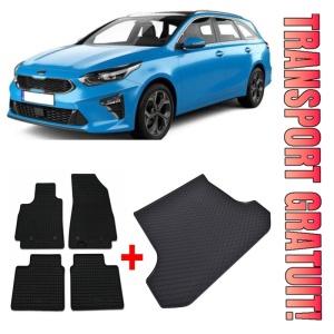 Kia Ceed Set Covorase + tavita portbagaj auto Kia Ceed II fabricatie 05.2012 - 05.2018, caroserie combi