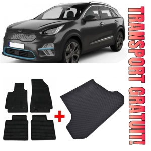 Kia e-Niro Set Covorase + tavita portbagaj auto Kia e-Niro fabricatie 11.2018 - prezent, caroserie suv