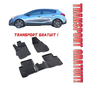 Kia Forte 2012-2018 Set 4 covorase auto din cauciuc tip tavita premium line 3D - Transport Gratuit!