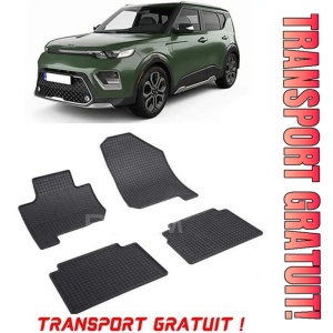 Kia Soul III EV, Hatchback, fabricat din 05.2019 - Prezent, set covorase auto dedicate, din cauciuc 100% Premium - Transport Gratuit
