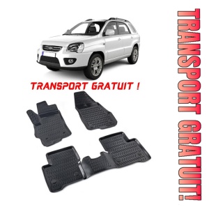 Kia Sportage II 2004-2010 Set 4 covorase auto din cauciuc tip tavita premium line 3D - Transport Gratuit!