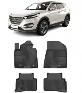 Kia Sportage IV Din 01.2016 - 2021, Suv , Set Covorase Auto Tip Tavita Premium 3D, din cauciuc accesorii pentru autoturismul tau - masina v169331