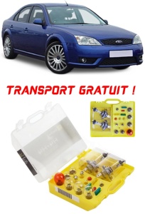 Kit trusa Set becuri H4 compatibila cu Ford Mondeo Mk3 din 2000 – 2007 , bec far, semnalizare , pozitie, iluminare numar, frana, plafoniera, stop frana