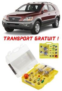Kit trusa Set becuri H4 compatibila cu Kia Sorento din 2002 - 2009 , bec far, semnalizare , pozitie, iluminare numar, frana, plafoniera, stop frana
