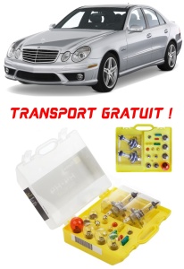 Kit trusa Set becuri H4 compatibila cu Mercedes-Benz E-Class W211 din 2002 - 2009 , bec far, semnalizare , pozitie, iluminare numar, frana, plafoniera, stop frana