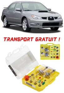 Kit trusa Set becuri H4 compatibila cu Subaru Impreza din 2000 - 2007 , bec far, semnalizare , pozitie, iluminare numar, frana, plafoniera, stop frana