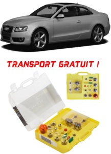 Kit trusa Set becuri H7 compatibila cu Audi A5 8T din 2007 - 2016 , bec far, semnalizare , pozitie, iluminare numar, frana, plafoniera, stop frana