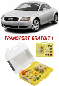 Kit trusa Set becuri H7 compatibila cu Audi TT 8N din 1998 - 2006 , bec far, semnalizare , pozitie, iluminare numar, frana, plafoniera, stop frana