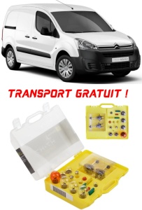 Kit trusa Set becuri H7 compatibila cu Citroën Berlingo II din 2008 - 2018 , bec far, semnalizare , pozitie, iluminare numar, frana, plafoniera, stop frana
