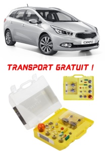 Kit trusa Set becuri H7 compatibila cu Kia Ceed II din 2012 - 2018 , bec far, semnalizare , pozitie, iluminare numar, frana, plafoniera, stop frana