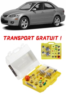 Kit trusa Set becuri H7 compatibila cu Mazda Mazda 6 din 2007 - 2012 , bec far, semnalizare , pozitie, iluminare numar, frana, plafoniera, stop frana