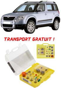 Kit trusa Set becuri H7 compatibila cu Skoda Yeti din 2009 - 2017 , bec far, semnalizare , pozitie, iluminare numar, frana, plafoniera, stop frana