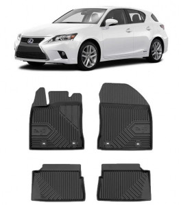 Lexus Ct200H Din 2011 - Prezent, Hatchback , Set Covorase Auto Tip Tavita Premium 3D, din cauciuc accesorii pentru autoturismul tau - masina v167221