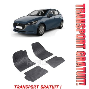 Mazda 2 I, Hatchback, fabricat din 2002 - 08.2007, set covorase auto dedicate, din cauciuc 100% Premium - Transport Gratuit