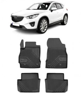 Mazda 2 II Din 09.2007 - 01.2015, Hatchback , Set Covorase Auto Tip Tavita Premium 3D, din cauciuc accesorii pentru autoturismul tau - masina v168246
