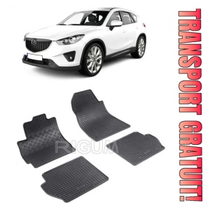 Mazda 2 II, Hatchback, fabricat din 09.2007 - 01.2015, set covorase auto dedicate, din cauciuc 100% Premium