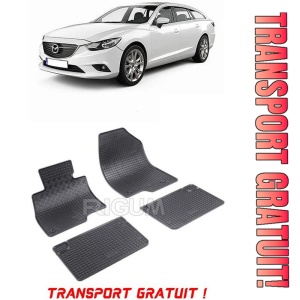 Mazda 6 II, Sedan, fabricat din 2008 - 12.2012, set covorase auto dedicate, din cauciuc 100% Premium - Transport Gratuit