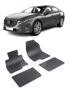 Mazda 6 III, Sedan, fabricat din 01.2013 - Prezent, set covorase auto dedicate, din cauciuc 100% Premium accesorii pentru autoturismul tau - masina v154900