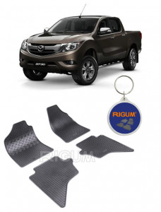 Mazda Bt-50, Pick-Up, fabricat din 2007 - Prezent, set covorase auto dedicate, din cauciuc 100% Premium accesorii pentru autoturismul tau - masina v158698