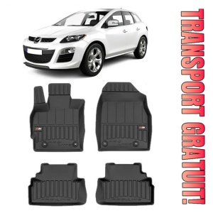 Mazda CX-7 Din 07.2007 - 08.2012, Suv, Pentru Modelele Cu Tractiune Fata (Nu Pentru 4X4) , Set Covorase Auto Tip Tavita Premium 3D, din cauciuc
