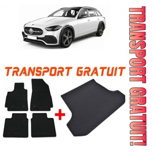 Mercedes C-CLAss W206 din 06.2021 - Prezent Combi *1 , Set Covorase + tavita portbagaj auto