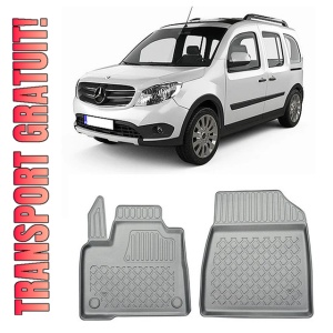 Mercedes Citan 2M Din 2022 - Prezent, Van , Set Covorase Auto Tip Tavita Premium 3D, din cauciuc