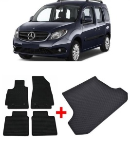 Mercedes Citan 5M din 2022 - Prezent Van *1 , Set Covorase + tavita portbagaj auto - Img 2