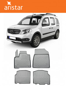 Mercedes Citan 5M Din 2022 - Prezent, Van , Set Covorase Auto Tip Tavita Premium 3D, din cauciuc accesorii pentru autoturismul tau - masina v164547