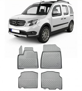 Mercedes Citan 5M Din 2022 - Prezent, Van , Set Covorase Auto Tip Tavita Premium 3D, din cauciuc accesorii pentru autoturismul tau - masina v164548