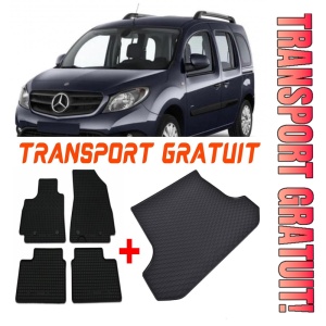 Mercedes Citan Set Covorase + tavita portbagaj auto Mercedes Citan fabricatie 10.2012 - 08.2021, caroserie van, 5 locuri