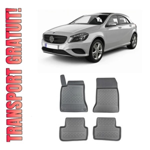 Mercedes Clasa A W176, Hatchback, Din 09.2012 - 04.2018 , Set Covorase Auto Tip Tavita Premium 3D, din cauciuc