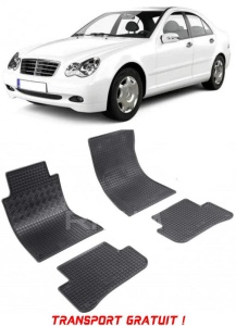 Mercedes Clasa C W203, Sedan, fabricat din 2001 - 03.2007, set covorase auto dedicate, din cauciuc 100% Premium - Transport Gratuit accesorii pentru autoturismul tau - masina v38897