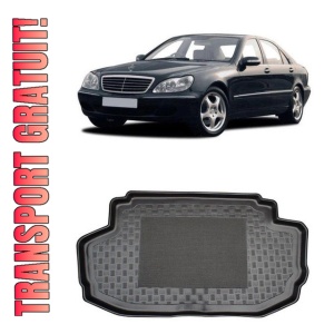 Mercedes clasa S W220 Sedan din 1998 - 06.2005, Tavita Pentru Portbagaj Lux Premium Dedicata, Fara Separator Cu Navigatie / Cd / Dvd *1