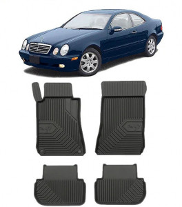 Mercedes CLK C209 Din 2002 - 2009, Coupe , Set Covorase Auto Tip Tavita Premium 3D, din cauciuc accesorii pentru autoturismul tau - masina v168094