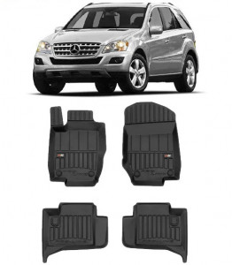 Mercedes ML W164 Din 08.2005 - 2011, Suv , Set Covorase Auto Tip Tavita Premium 3D, din cauciuc accesorii pentru autoturismul tau - masina v162607