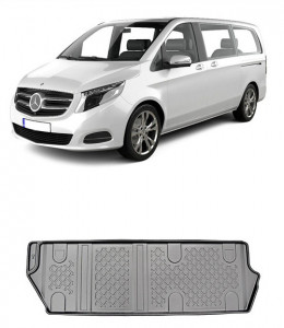 Mercedes VIto W447, Van, Din 10.2014 - Prezent, Rand 3 , Set Covorase Auto Tip Tavita Premium 3D, din cauciuc accesorii pentru autoturismul tau - masina v171719