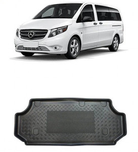 Mercedes Vito W447 Van din 10.2014 - Prezent, Tavita Pentru Portbagaj Lux Premium Dedicata, Base Long Ampatament Lung In Spatele Randului 3 *2 accesorii pentru autoturismul tau - masina v188696