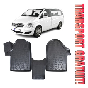 Mercedes Vito W639 2003-2014 Set 4 covorase auto din cauciuc tip tavita premium line 3D