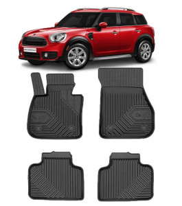 Mini Countryman II Din 02.2017 - Prezent, Suv , Set Covorase Auto Tip Tavita Premium 3D, din cauciuc accesorii pentru autoturismul tau - masina v163871