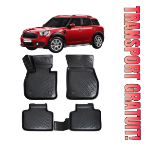 Mini Countryman II F60 2017-2023 Set 4 covorase auto din cauciuc tip tavita premium line 3D